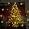 Christmas decorations creative golden powder glass electrostatic paste glue free scene layout sticker
