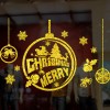 Christmas decorations creative golden powder glass electrostatic paste glue free scene layout sticker