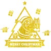 Christmas decorations creative golden powder glass electrostatic paste glue free scene layout sticker
