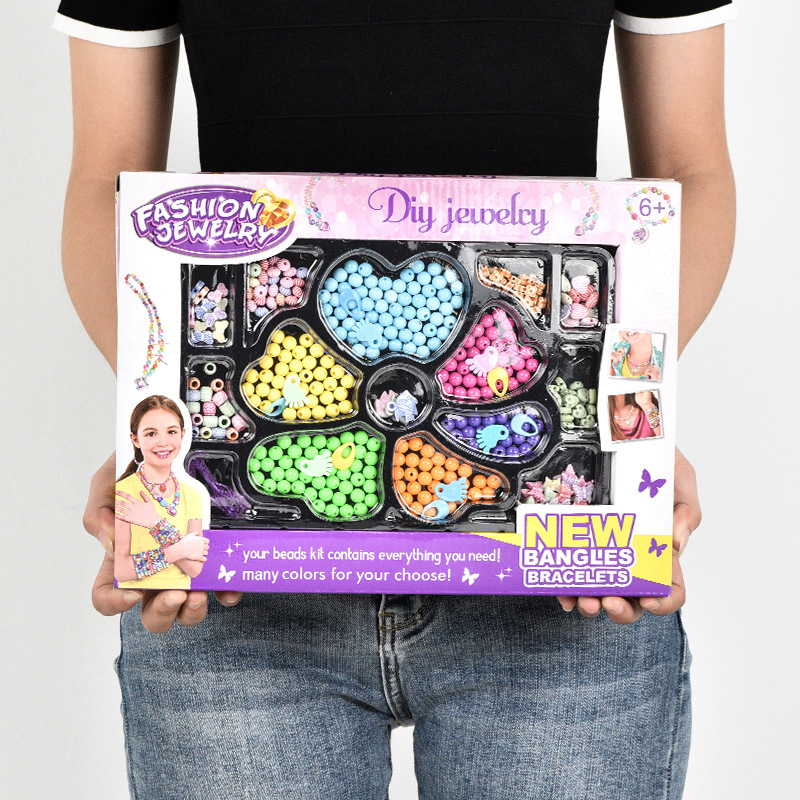 Children's educational toys fun diy beaded development imagination handmade beaded diy jewelry bracelet necklace colorful beads