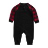 On0828 infant children's autumn winter christmas infant clothing baby long sleeve lattice contrast two-piece set