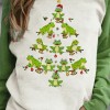 On0852 European and American women's 2021 Christmas printed round neck long sleeve T-shirt women
