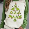 On0852 European and American women's 2021 Christmas printed round neck long sleeve T-shirt women