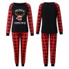 On0829 European and American leisure home clothes set long sleeve lattice printing Christmas parent-child clothes