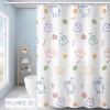 Waterproof and mould proof thickened polyester shower curtain digital printing shower curtain bathroom partition hanging curtain shower curtain cloth