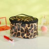 Women's large capacity waterproof cosmetic bag European and American personalized leopard Zebra Print storage bag Pu handbag