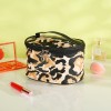 Women's large capacity waterproof cosmetic bag European and American personalized leopard Zebra Print storage bag Pu handbag