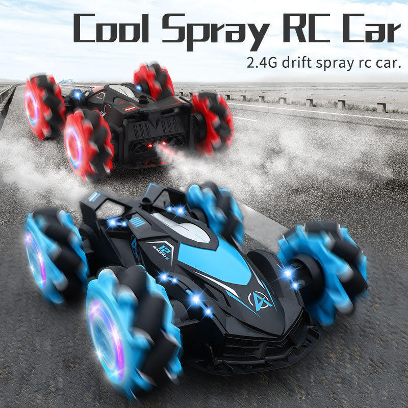 Gesture induction four-wheel drive stunt car dual-control sprayable drift boy children's toy car