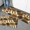 Black durable non slip floor mat leather kitchen floor mat wash free oil proof Waterproof PVC floor mat