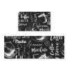 Black durable non slip floor mat leather kitchen floor mat wash free oil proof Waterproof PVC floor mat