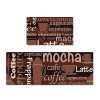 Black durable non slip floor mat leather kitchen floor mat wash free oil proof Waterproof PVC floor mat