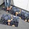 Durable non slip floor mat leather kitchen floor mat wash free oil proof waterproof kitchen floor mat