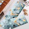 Durable non slip floor mat leather kitchen floor mat wash free oil proof waterproof kitchen floor mat