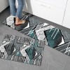 Durable non slip floor mat leather kitchen floor mat wash free oil proof waterproof kitchen floor mat