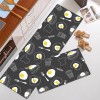 Black durable non slip floor mat leather kitchen floor mat wash free oil proof Waterproof PVC floor mat