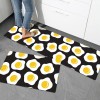 Black durable non slip floor mat leather kitchen floor mat wash free oil proof Waterproof PVC floor mat