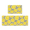 Black durable non slip floor mat leather kitchen floor mat wash free oil proof Waterproof PVC floor mat