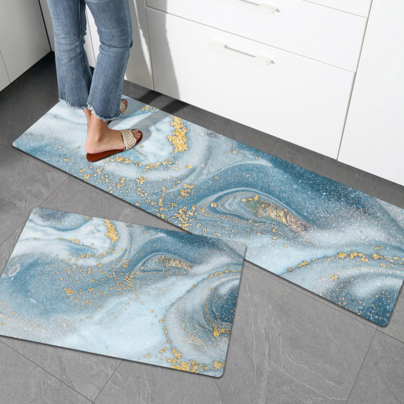 Durable non slip floor mat leather kitchen floor mat wash free oil proof Waterproof PVC floor mat