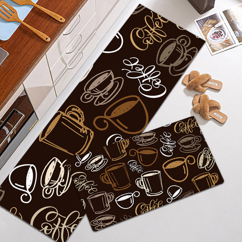 Durable non slip floor mat leather kitchen floor mat wash free oil proof Waterproof PVC floor mat kitchen