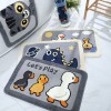 Cartoon bathroom bathroom water absorption non slip floor mat bedroom children's room carpet lovely little duck into the door mat