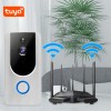 Visual doorbell intelligent graffiti wireless WiFi low power Hd 1080p remote monitoring Tuya intercom doorbell