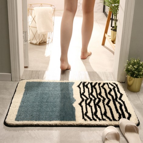 Simple light luxury toilet water absorption floor mat household bathroom door anti-skid mat entrance mat