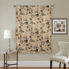 Thickened shading curtain cloth modern simple pole bow classic Flower Printed finished curtain