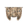 Thickened shading curtain cloth modern simple pole bow classic Flower Printed finished curtain