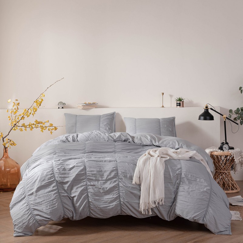 Extra wide seersucker three piece set craft duvet cover bedding home textile