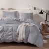 Extra wide seersucker three piece set craft duvet cover bedding home textile