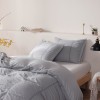 Extra wide seersucker three piece set craft duvet cover bedding home textile