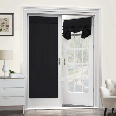 High grade sound insulation high shading French door and window curtain hole free Velcro door curtain finished product