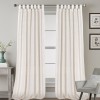 Linen blended semi transparent curtain cloth living room bedroom hanging curtain solid color light luxury finished fabric curtain window screen