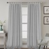 Linen blended semi transparent curtain cloth living room bedroom hanging curtain solid color light luxury finished fabric curtain window screen