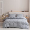 Seersucker three piece set duvet cover bedding home textile