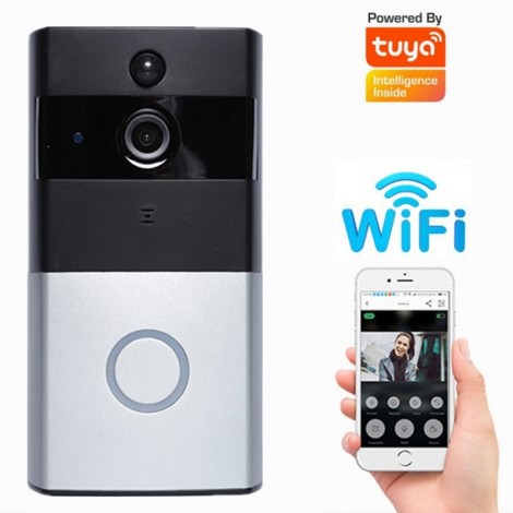 Intelligent graffiti visual doorbell Alexa Hd 1080p low power monitoring camera Tuya home wireless doorbell