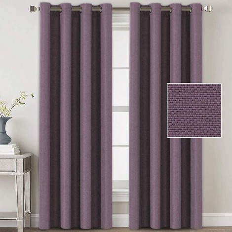 Rice grain hemp Nordic window curtain fabric bedroom children's perforated sound insulation shading curtain finished product