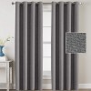 Rice grain hemp Nordic window curtain fabric bedroom children's perforated sound insulation shading curtain finished product