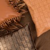 Simple light luxury PU leather pillow cover living room sofa waist pillow back cushion cover model room woven leather pillow