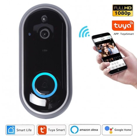 Tuya visual doorbell remote intercom Hd 1080p intelligent life wireless WiFi low power graffiti doorbell
