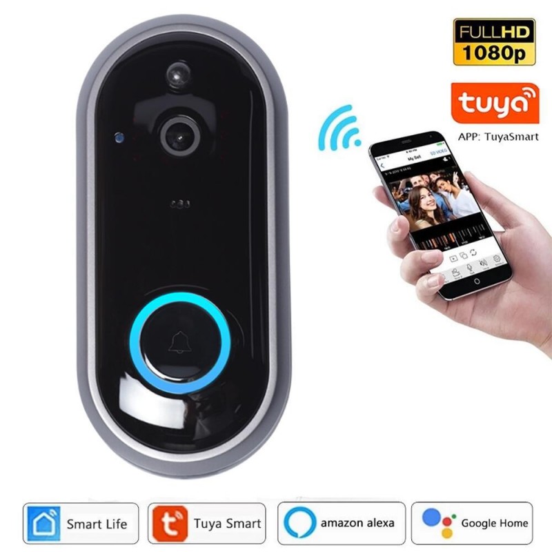 Tuya visual doorbell remote intercom Hd 1080p intelligent life wireless WiFi low power graffiti doorbell