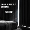 Solid color high-grade curtain cloth sound insulation non perforated bedroom curtain American linen coating full shading finished curtain