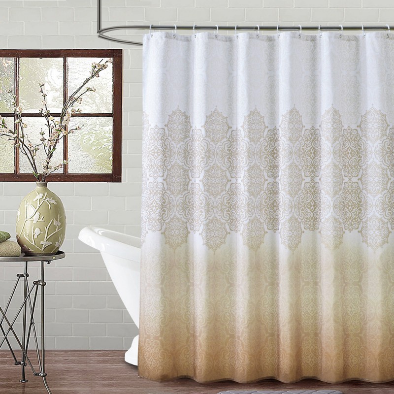 Bathroom curtain polyester shower curtain custom printed polyester cloth bathroom waterproof partition curtain bathroom shower curtain