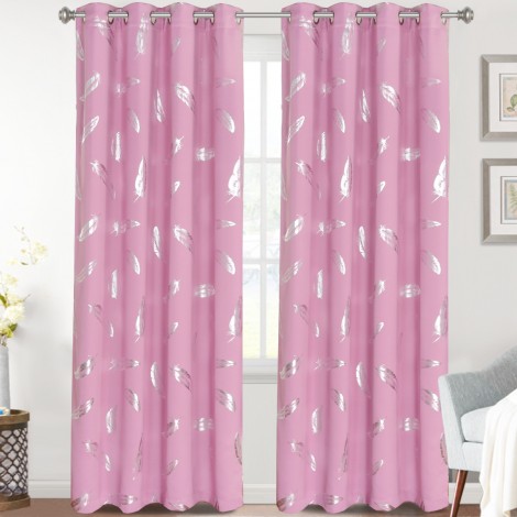 Hot silver shading cloth high-grade shading curtain finished perforated curtain American children's bedroom style curtain cloth