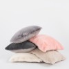 Modern simple Plush solid color pillow cushion imitation rabbit hair pillow bedside pillow cover waist cushion sofa waist pillow