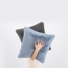 Modern simple Plush solid color pillow cushion imitation rabbit hair pillow bedside pillow cover waist cushion sofa waist pillow