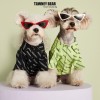 Pet clothes spring and summer letters cowboy shirt Teddy Schnauzer FAW firewood dog cat than bear dog clothes