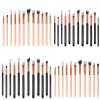 12 eye makeup brush sets, beauty tools, wooden handle, eye shadow brush, portable nylon hair eye shadow brush.