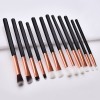 12 eye makeup brush sets, beauty tools, wooden handle, eye shadow brush, portable nylon hair eye shadow brush.