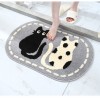 Cartoon cute cat bathroom toilet water absorbent non slip floor mat simple household bedroom door mat
